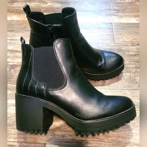 Nasty Gal black combat boots Size 6